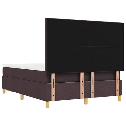 Letto a molle con testiera Marrone Scuro 200 x 160 cm Tessuto | homemem39