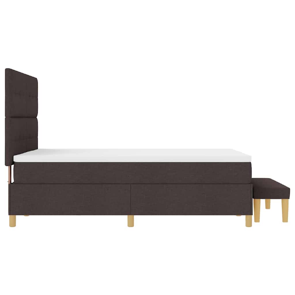 Letto a molle con testiera Marrone Scuro 200 x 160 cm Tessuto | homemem39