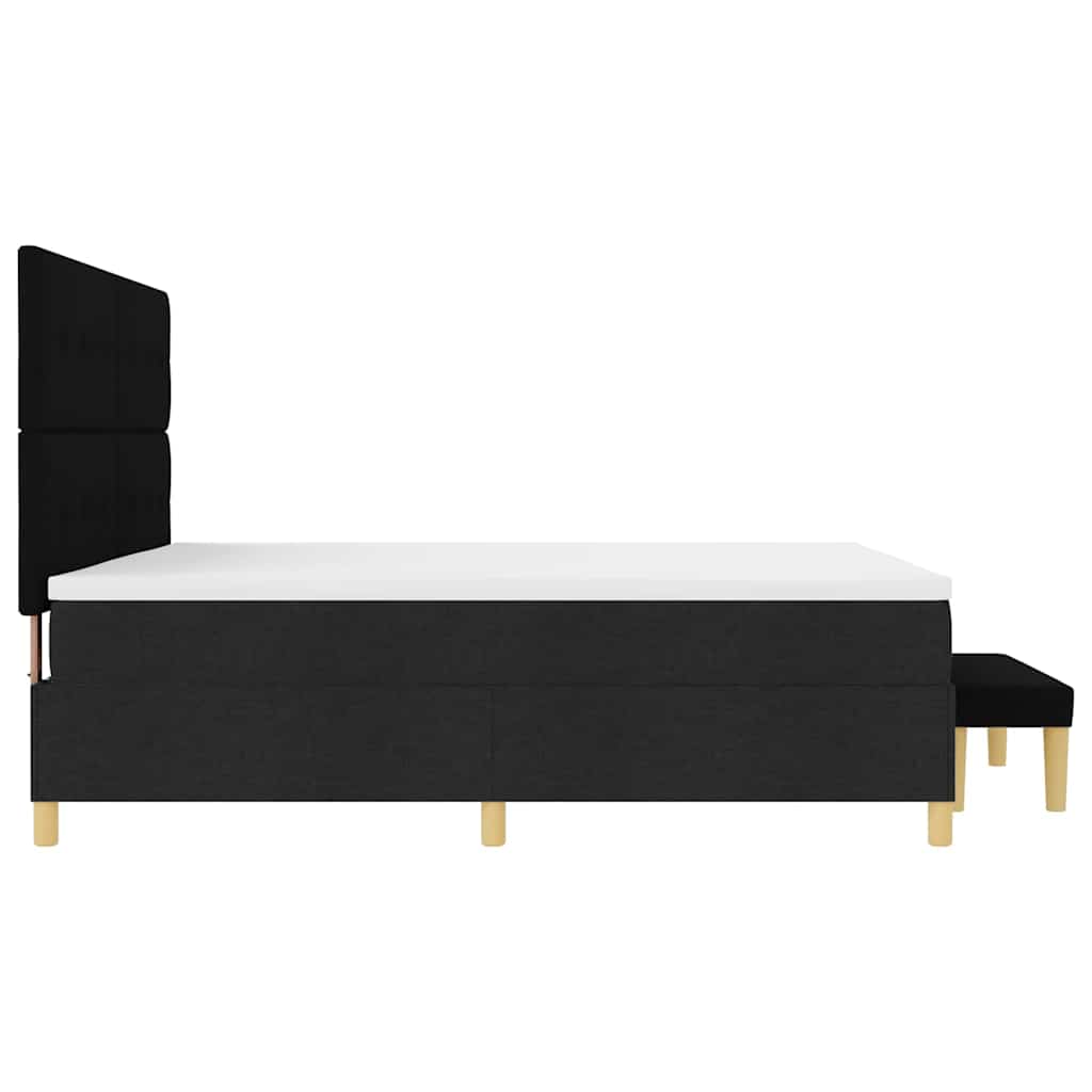 Letto a molle con materasso Nero 200 x 200 cm Tessuto - homemem39