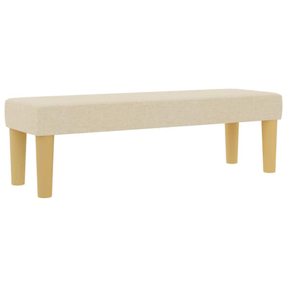 Letto a molle con testiera Crema 200 x 200 cm Tessuto | homemem39