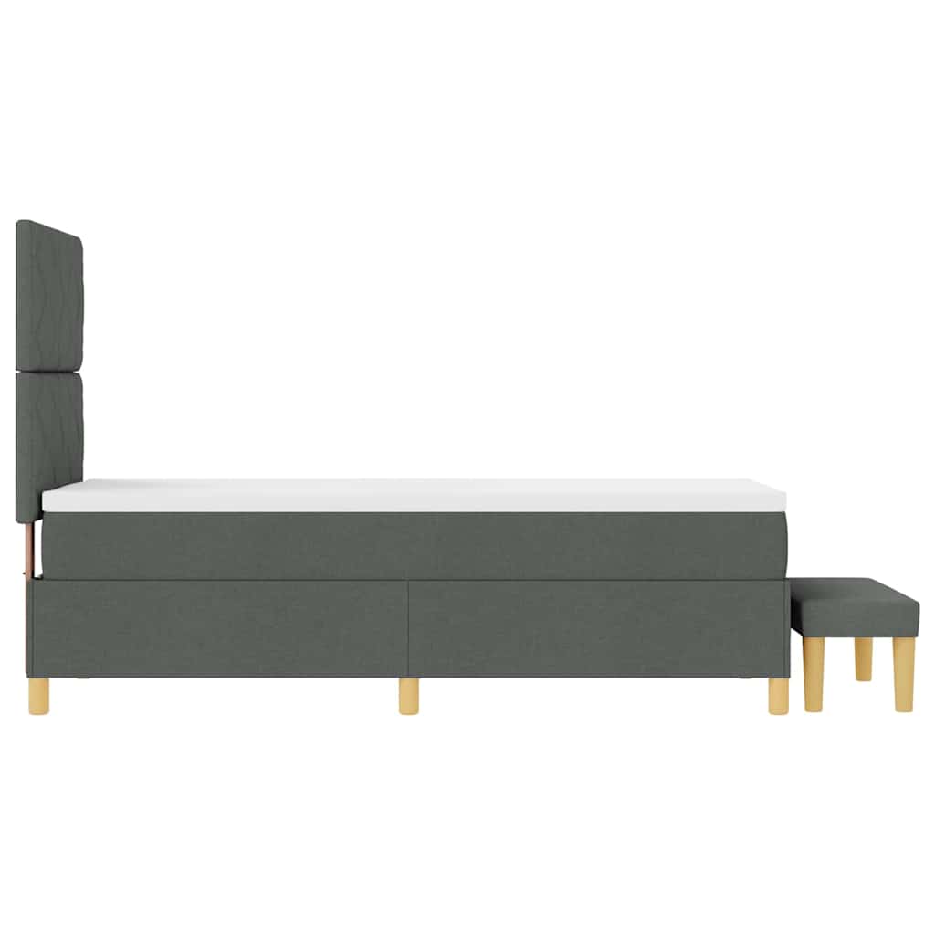Letto a molle con testiera Grigio scuro 200 x 80 cm Tessuto | homemem39