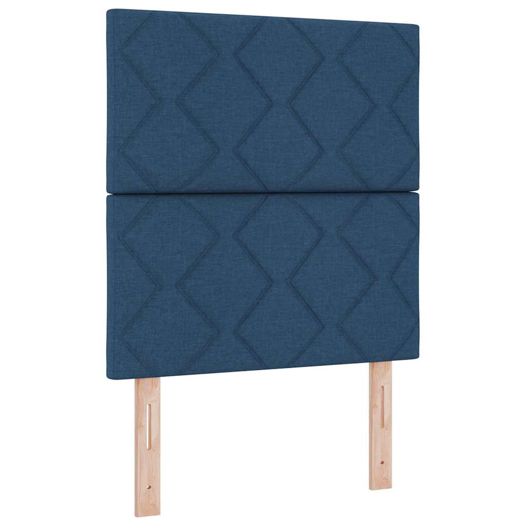 Letto a molle con testiera Blu 200 x 80 cm Tessuto | homemem39