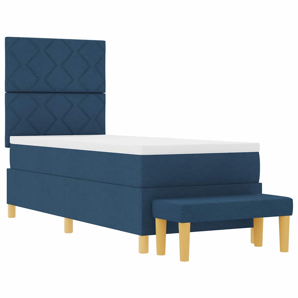 Letto a molle con testiera Blu 200 x 80 cm Tessuto | homemem39