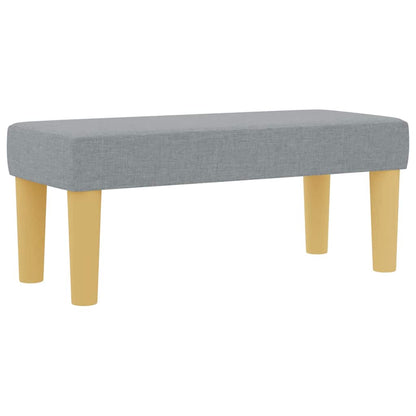 Letto a molle con materasso Grigio chiaro 100 x 200 cm Tessuto