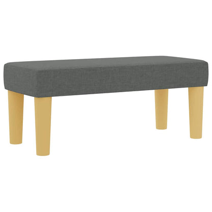 Letto a molle con materasso Grigio scuro 100 x 200 cm Tessuto