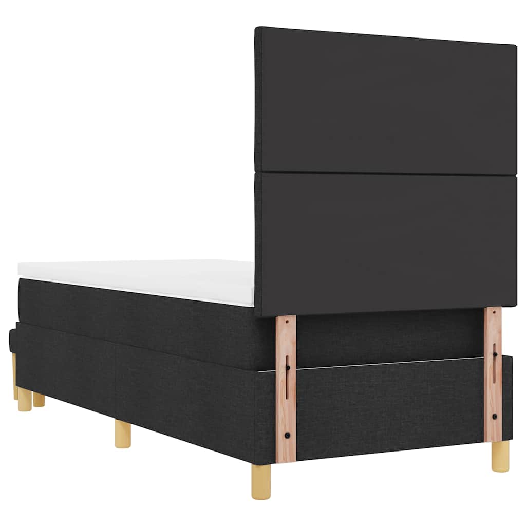 Letto a molle con materasso Nero 100 x 200 cm Tessuto - homemem39