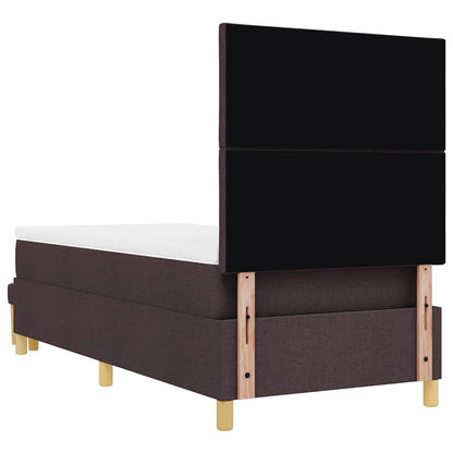Letto a molle con cuscino Marrone scuro 200 x 100 cm Tessuto | homemem39