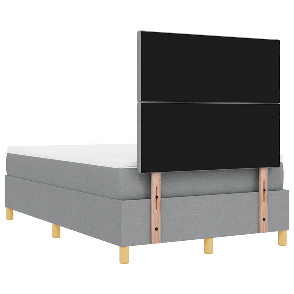 Letto a molle con cuscino Grigio chiaro 190 x 120 cm Tessuto | homemem39