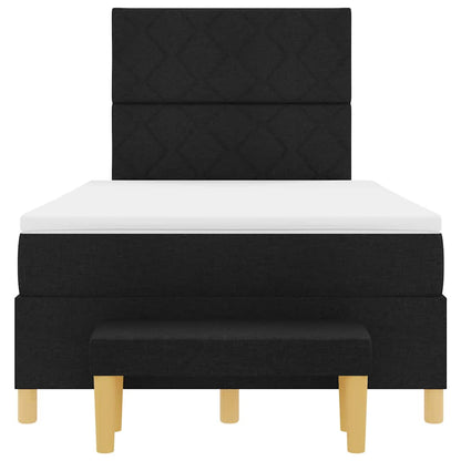 Letto a molle con materasso Nero 120 x 190 cm Tessuto - homemem39