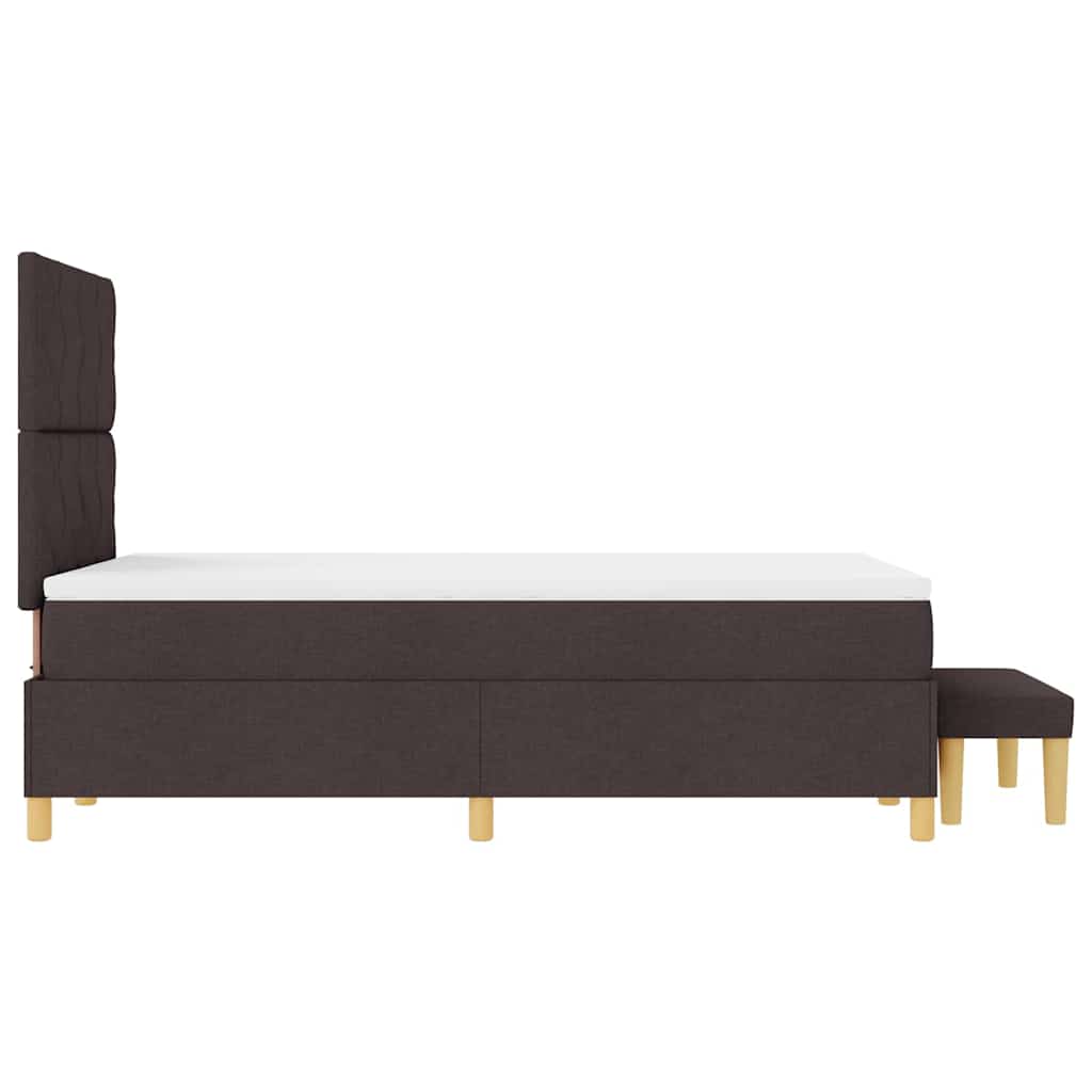 Letto a molle con testiera Marrone scuro 190 x 120 cm Tessuto | homemem39
