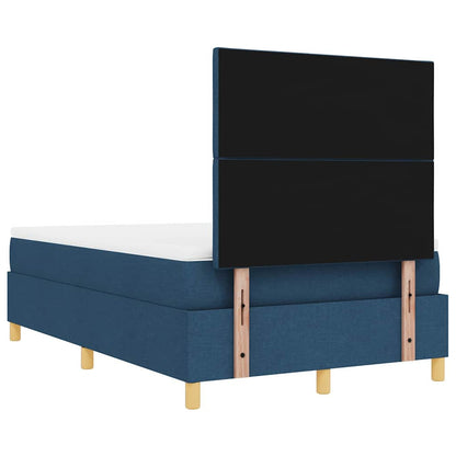 Letto a molle con cuscino con testiera Blu 190 x 120 cm Tessuto | homemem39