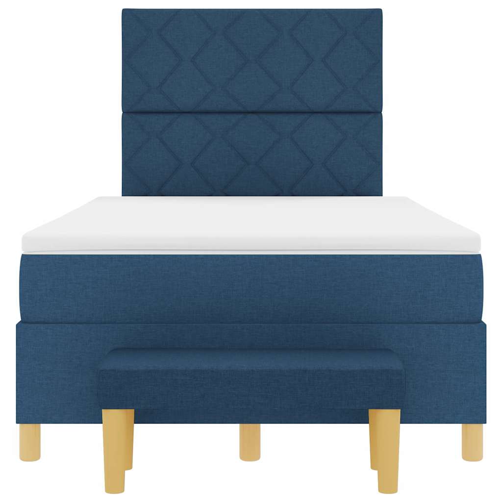 Letto a molle con cuscino con testiera Blu 190 x 120 cm Tessuto | homemem39