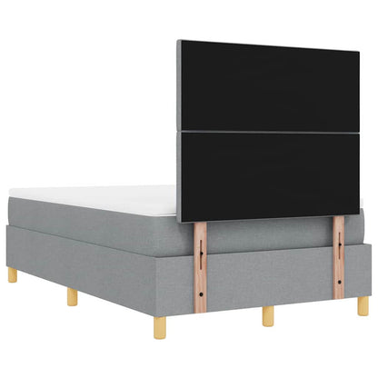 Letto a molle con cuscino Grigio chiaro 200 x 120 cm Tessuto | homemem39