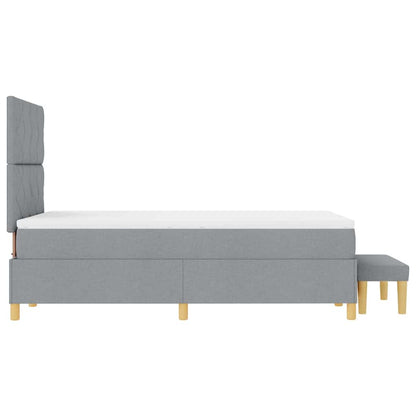 Letto a molle con cuscino Grigio chiaro 200 x 120 cm Tessuto | homemem39