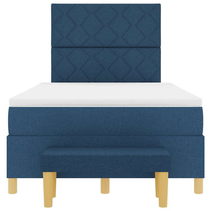 Letto a molle con cuscino con testiera Blu 200 x 120 cm Tessuto | homemem39
