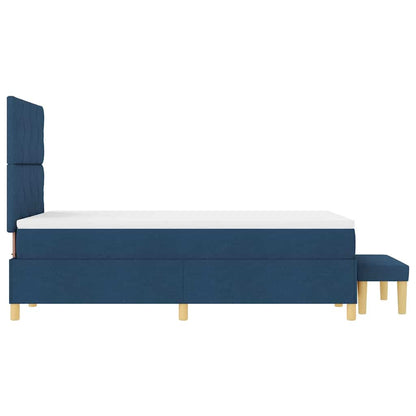 Letto a molle con cuscino con testiera Blu 200 x 120 cm Tessuto | homemem39
