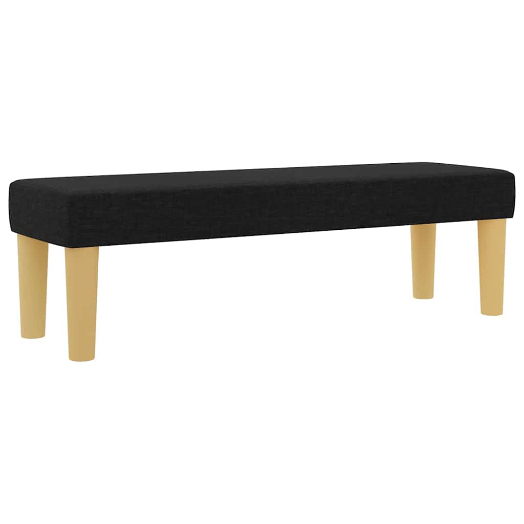 Letto a molle con cuscino Nero 200 x 160 cm Tessuto