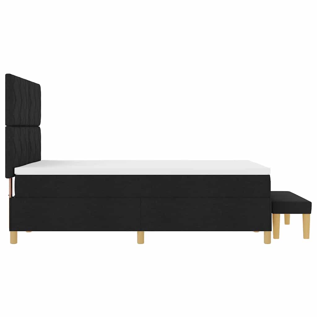 Letto a molle con cuscino Nero 200 x 160 cm Tessuto | homemem39