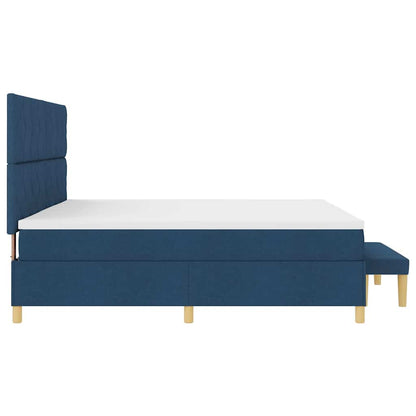 Letto a molle con materasso Blu 200 x 200 cm Tessuto - homemem39