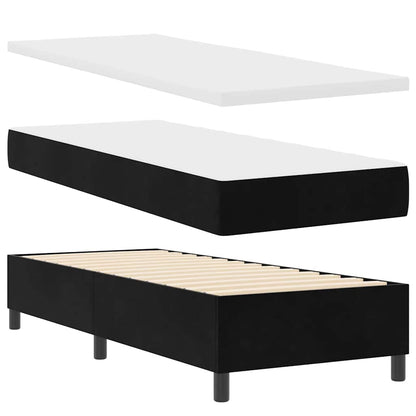 Letto a molle con testiera Nero 200 x 80 cm Velluto | homemem39