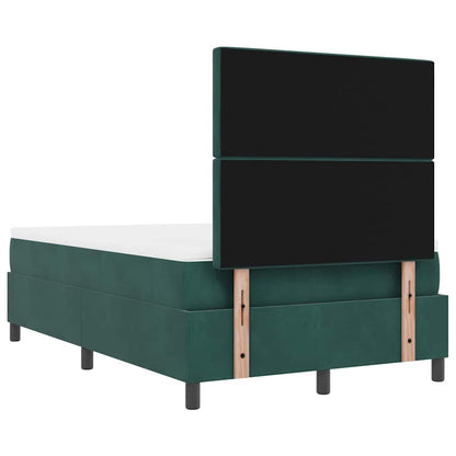 Letto a molle con materasso Verde Scuro 120 x 200 cm Velluto - homemem39