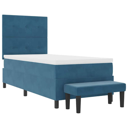 Letto a molle con testiera Blu scuro 200 x 80 cm Velluto | homemem39