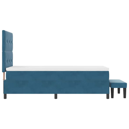 Letto a molle con testiera Blu scuro 200 x 80 cm Velluto | homemem39