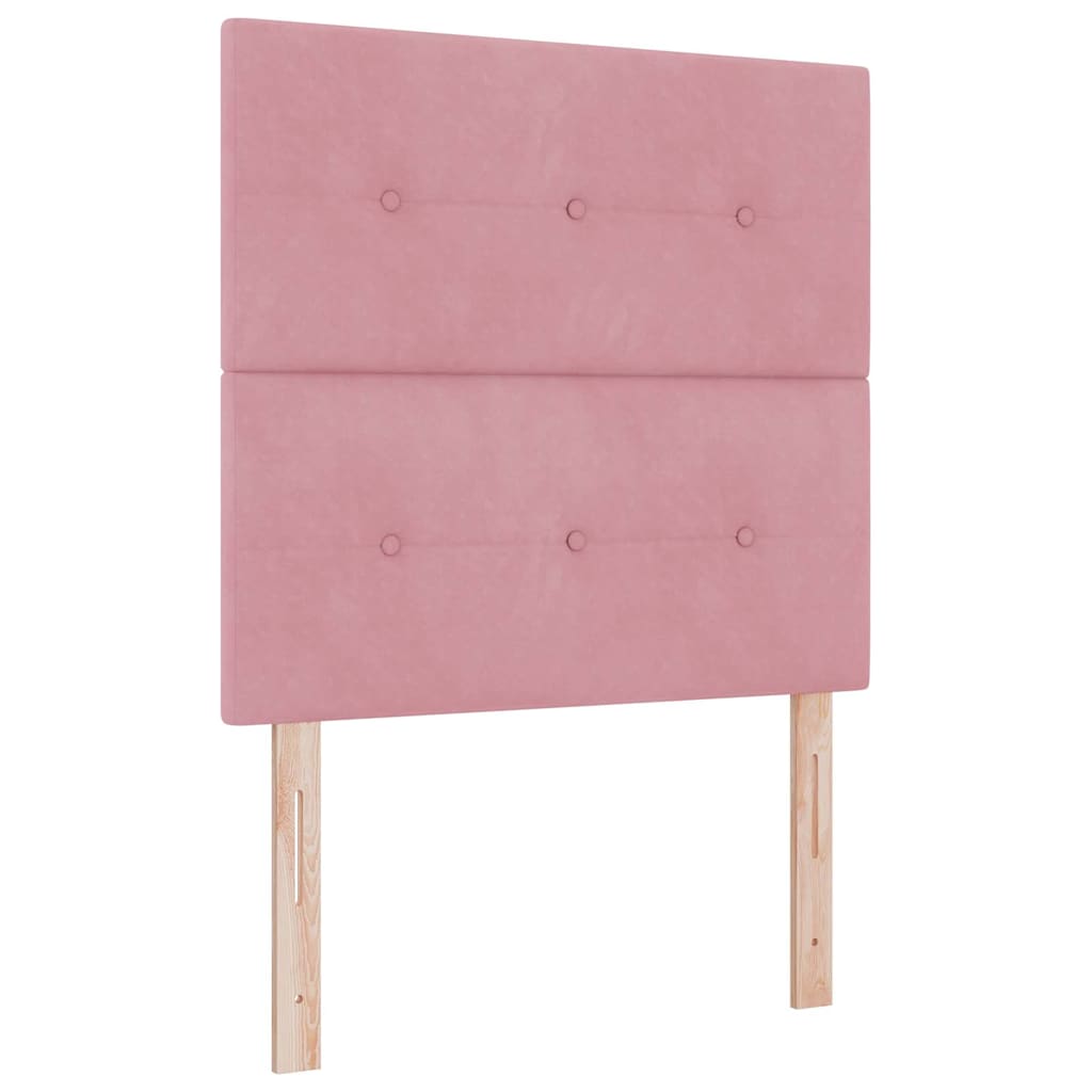 Letto a molle con testiera Rosa 200 x 80 cm Velluto | homemem39