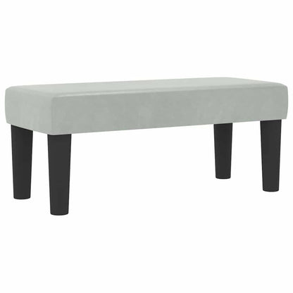 Letto a molle con materasso Grigio chiaro 100 x 200 cm Velluto