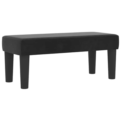 Letto a molle con materasso Nero 100 x 200 cm Velluto
