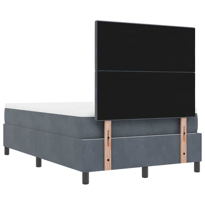 Letto a molle con testiera Grigio scuro 190 x 120 cm Velluto | homemem39