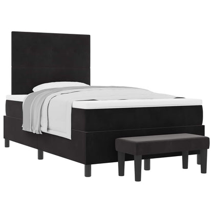 Letto a molle con testiera Nero 190 x 120 cm Velluto | homemem39