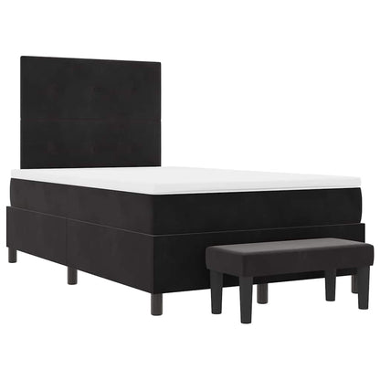 Letto a molle con testiera Nero 200 x 120 cm Velluto | homemem39