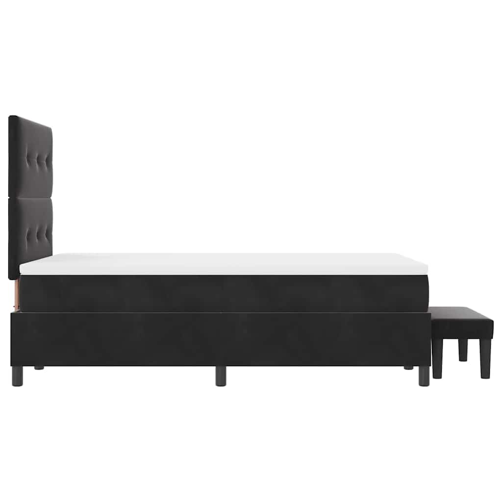 Letto a molle con testiera Nero 200 x 120 cm Velluto | homemem39