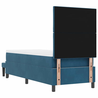 Letto a molle con testiera Blu scuro 200 x 80 cm Velluto | homemem39