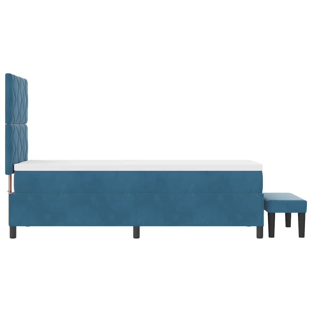 Letto a molle con testiera Blu scuro 200 x 80 cm Velluto | homemem39