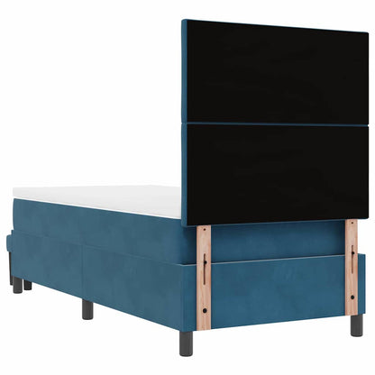 Letto a molle con testiera Blu scuro 200 x 90 cm Velluto | homemem39