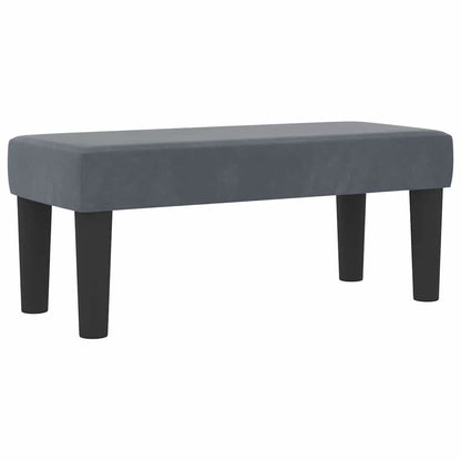 Letto a molle con materasso Grigio scuro 100 x 200 cm Velluto - homemem39