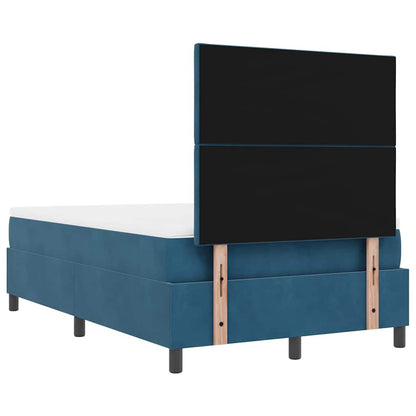 Letto a molle con testiera Blu scuro 190 x 120 cm Velluto | homemem39