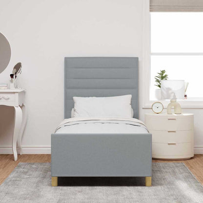 Struttura del letto Grigio chiaro 80 x 200 cm Tessuto | homemem39