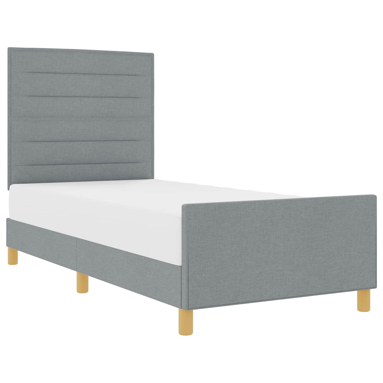 Struttura del letto Grigio chiaro 80 x 200 cm Tessuto | homemem39