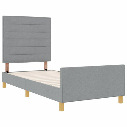 Struttura del letto Grigio chiaro 80 x 200 cm Tessuto | homemem39