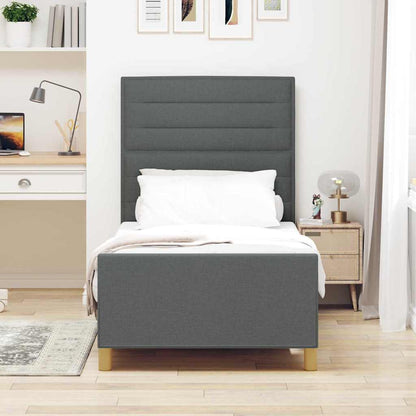 Struttura del letto Grigio scuro 80 x 200 cm Tessuto