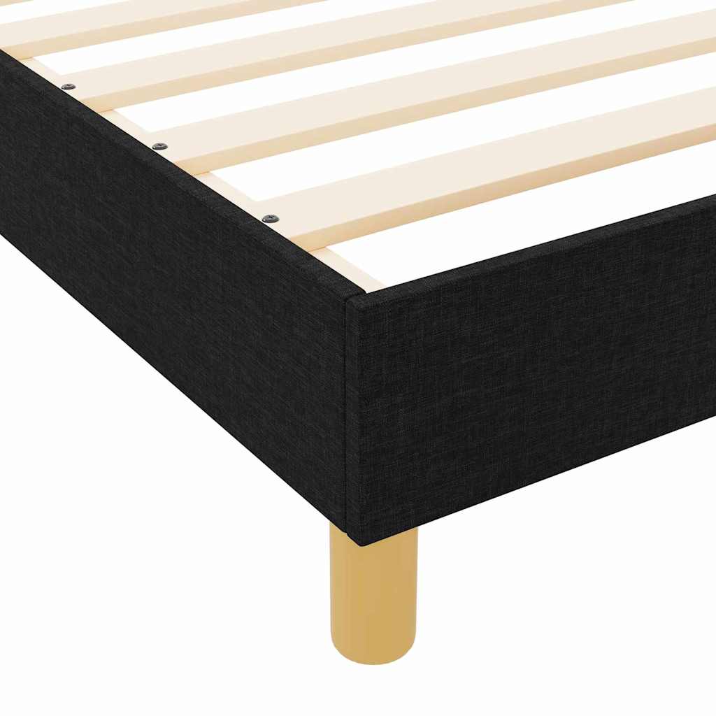 Struttura del letto con testiera Nero 90 x 190 cm Tessuto | homemem39