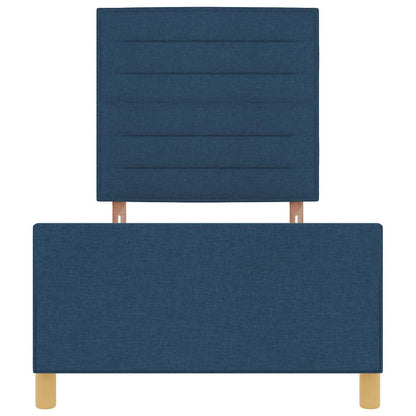 Struttura del letto con testiera Blu 90 x 190 cm Tessuto | homemem39