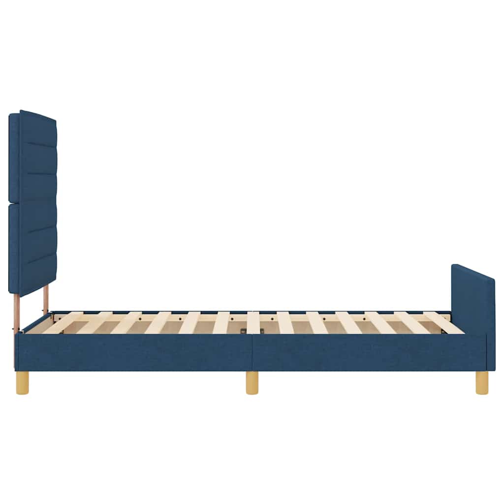 Struttura del letto con testiera Blu 90 x 190 cm Tessuto | homemem39