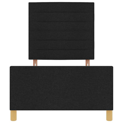 Struttura del letto con testiera Nero 90 x 200 cm Tessuto | homemem39
