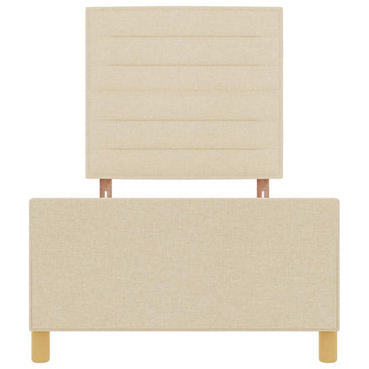 Struttura del letto con testiera Crema 90 x 200 cm Tessuto | homemem39