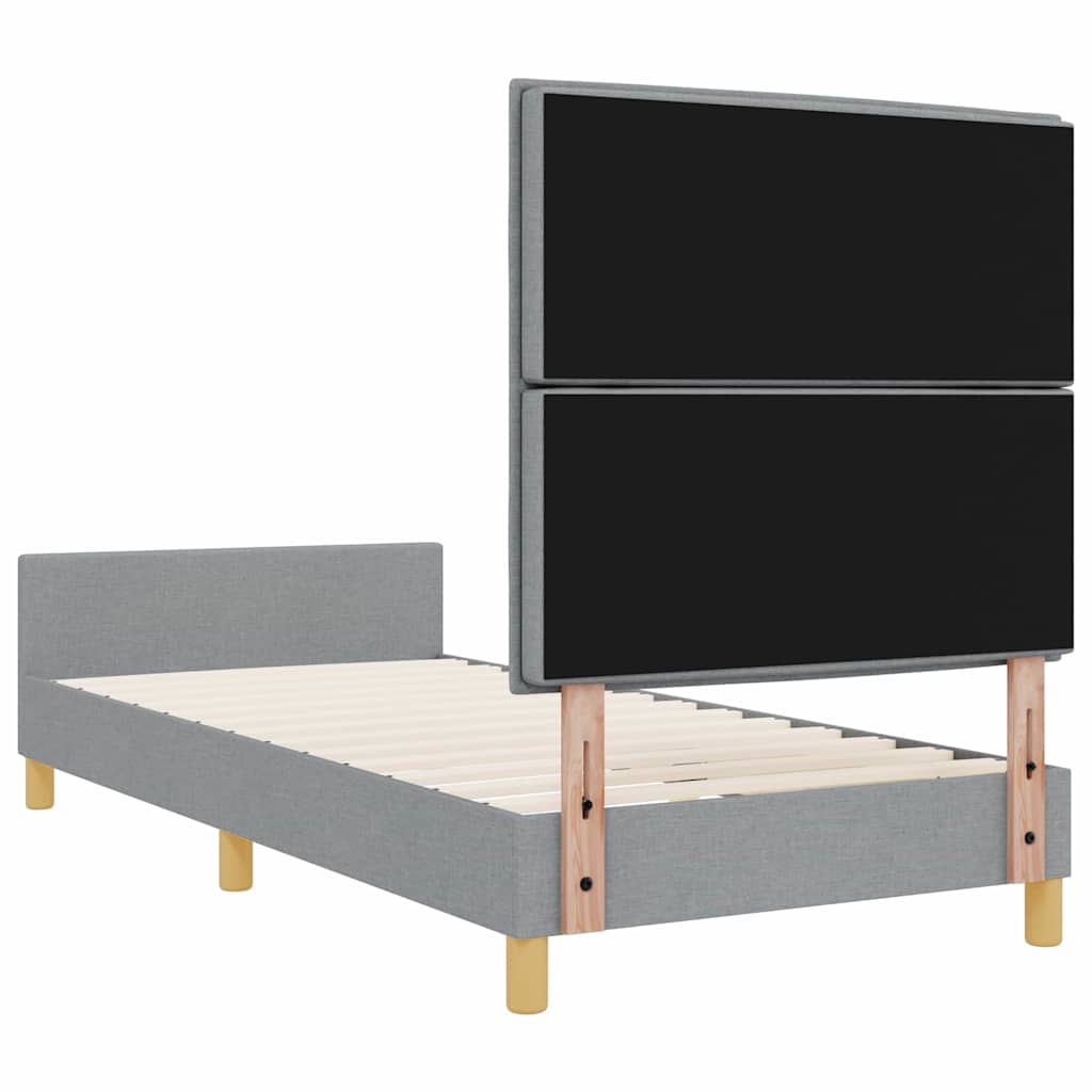 Struttura del letto Grigio chiaro 100 x 200 cm Tessuto | homemem39