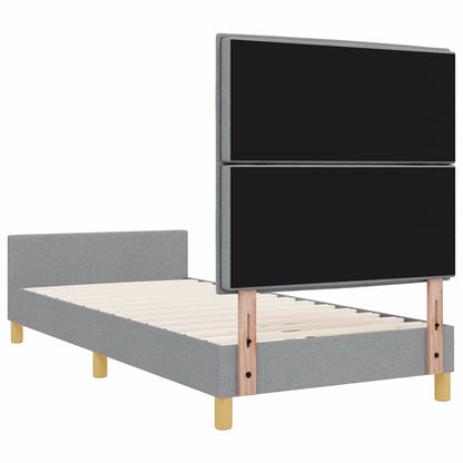 Struttura del letto Grigio chiaro 100 x 200 cm Tessuto | homemem39